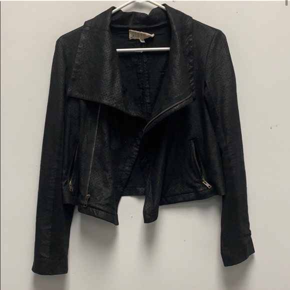 Georgie X Intermix Perforated Vegan Leather Moto Jacket - SMALL - Picture 2 of 6